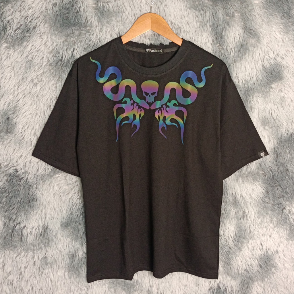 Áo Thun Phản Quang 7 Màu Vòng Cổ, áo phông nam nữ form rộng tay lỡ