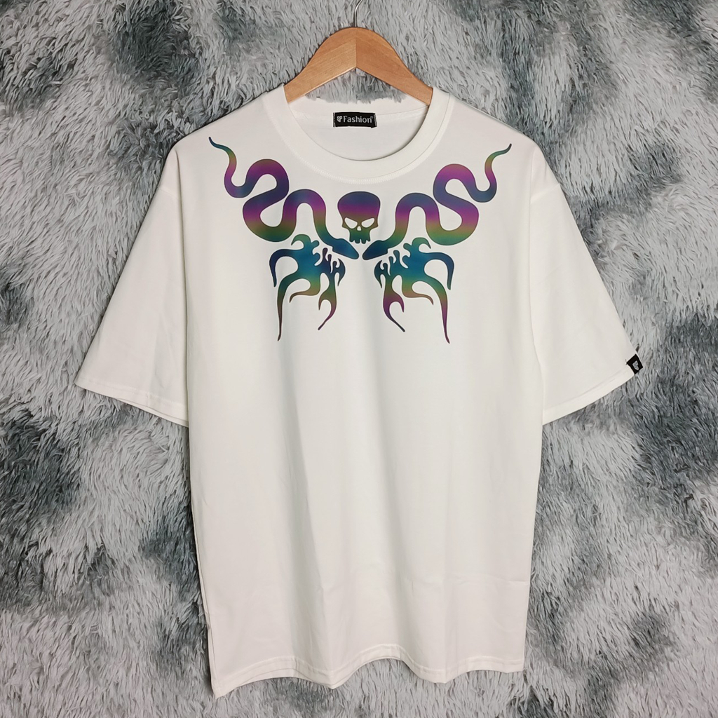 Áo Thun Phản Quang 7 Màu Vòng Cổ, áo phông nam nữ form rộng tay lỡ