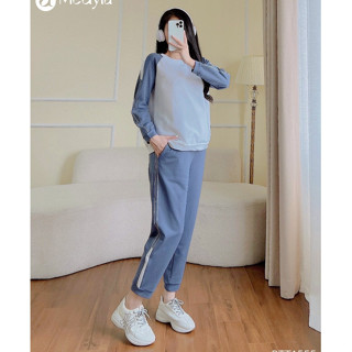 MEDYLA - Bộ đồ bầu mặc nhà Hoodie nỉ da cá dày dặn mặc được sau sinh