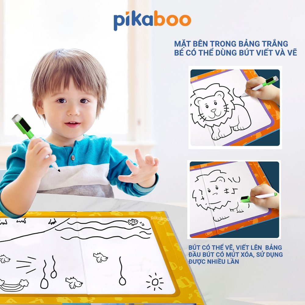 Bảng số từ tính nam châm đa năng Pikaboo, giáo cụ Montessori giúp bé nhận biết sớm và rèn luyện khả năng tư duy logic