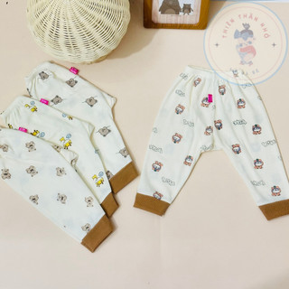 Quần dài sơ sinh chất cotton tăm - quần chục cho bé trai, bé gái sơ sinh thu đông