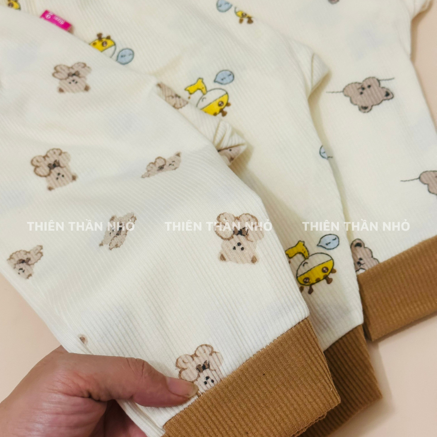 Quần Dài Sơ Sinh Chất Cotton Tăm - Quần Chục Cho Bé Trai, Bé Gái Sơ Sinh Thu Đông