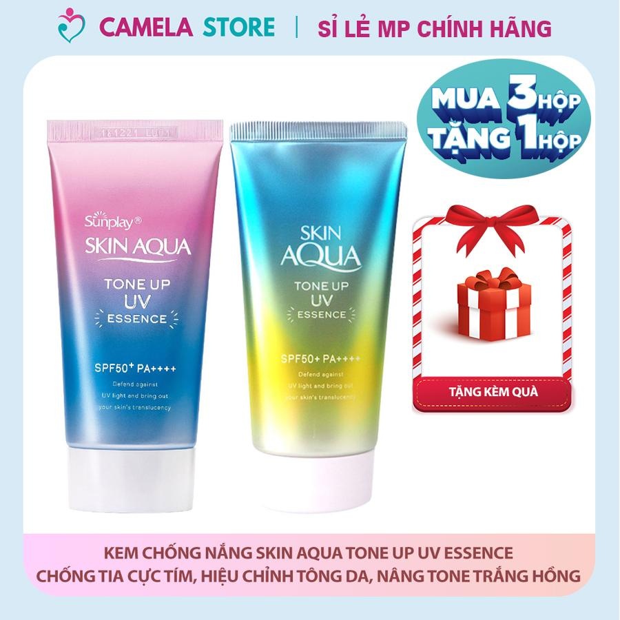 Kem chống nắng Skin Aqua Nhật Bản lên tone trắng sáng Tone up UV SPF 50+ PA++++ 80gr