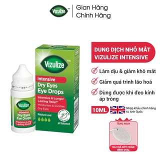 Dung dịch nhỏ mắt vizulize intensive dry eyes eye drops giúp làm dịu & giảm khô mắt 10ml