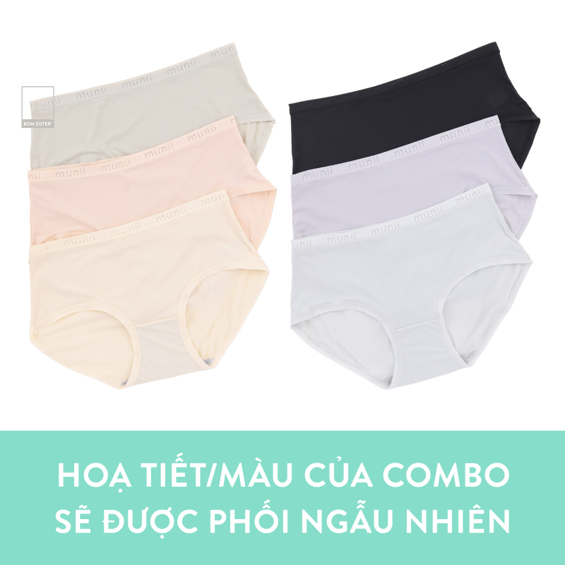 Quần lót thun lạnh thông hơi màu trơn BOM SISTER MUQ2204