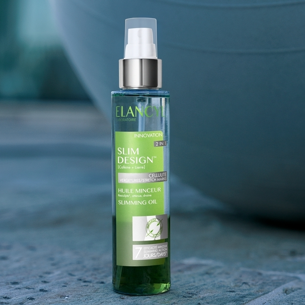 Dầu Massage giảm rạn da, săn gọn  Elancyl Slim Design 2 in 1 SLimming Oil 150ml
