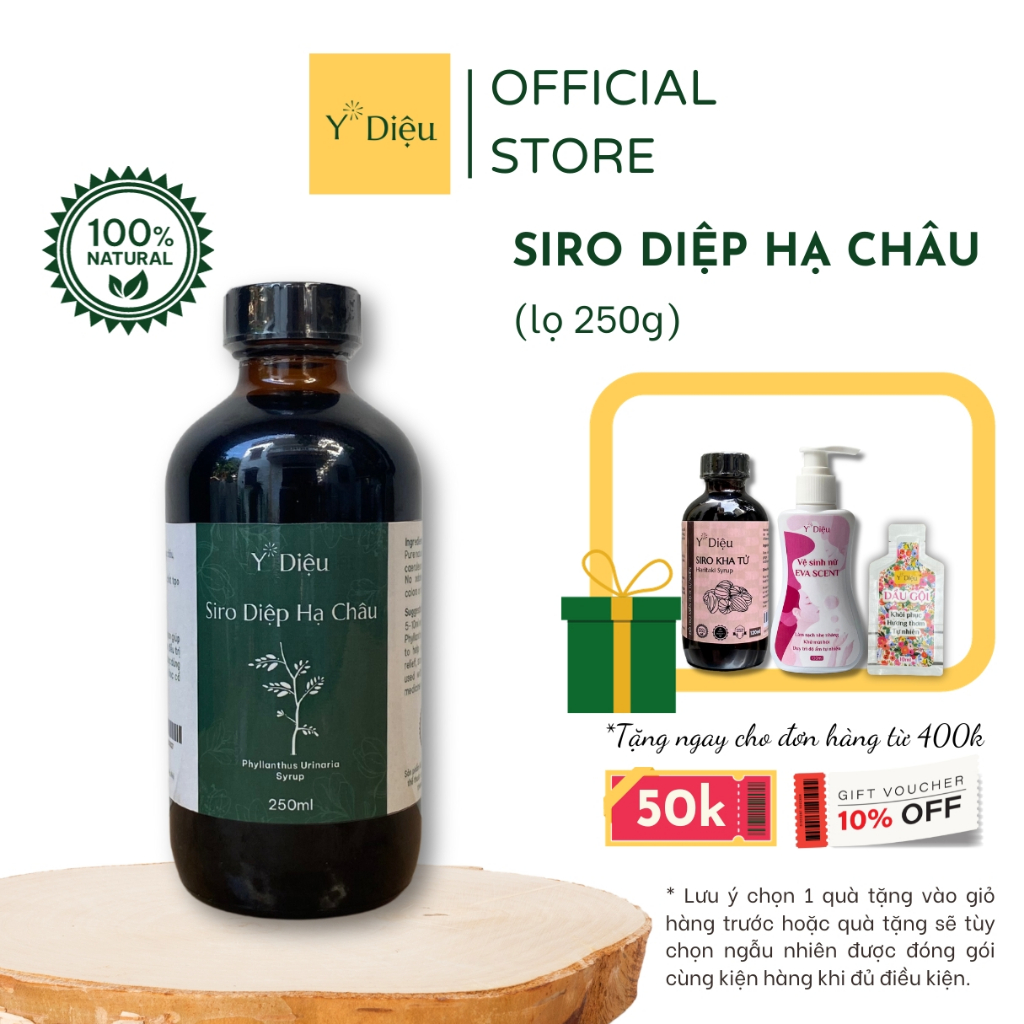 Siro Giải Độc Gan Diệp Hạ Châu Y DIỆU - Lọ 250ml, Giúp Thải độc gan - Thanh can, tán ứ, tán sỏi - Bảo vệ gan - Lành tính