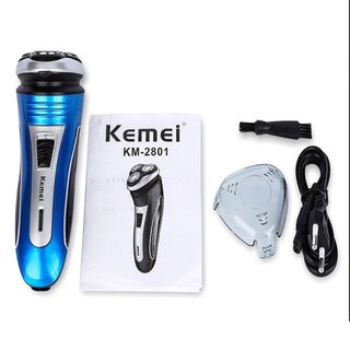 Máy Cạo Râu KEMEI 2801 3 Lưỡi Có Chế Độ Tự Mài An Toàn Dễ Sử Dụng Không Rát Da