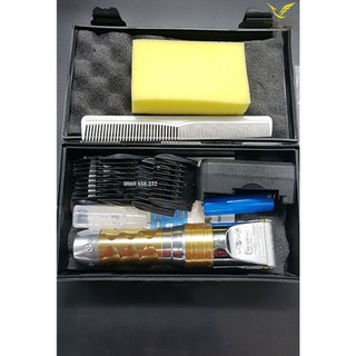Tông đơ cắt tóc chuyên nghiệp huaerbo f10 2 pin 2200 mah tặng lược cắt tóc + phủi tóc