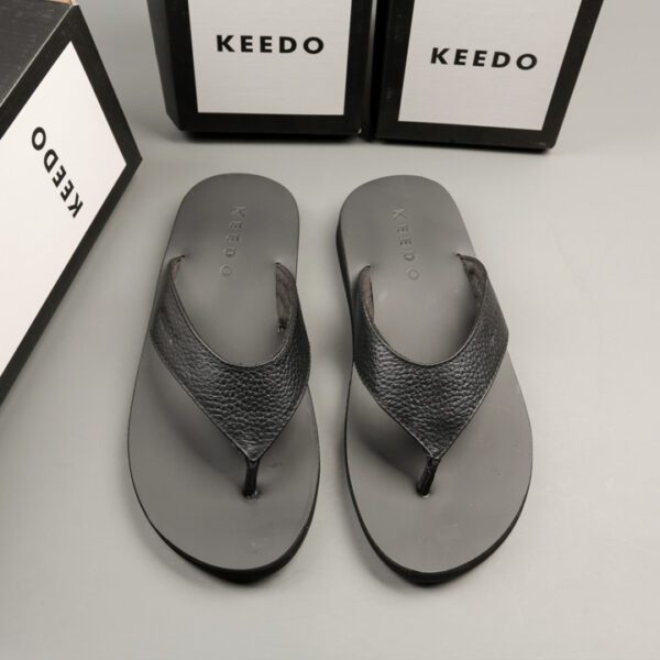 Dép xỏ ngón nam da bò thật KEEDO KD2202