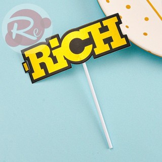 [SIÊU RẺ❤️] – 10 chữ Rich - Trang trí bánh sinh nhật bánh kem