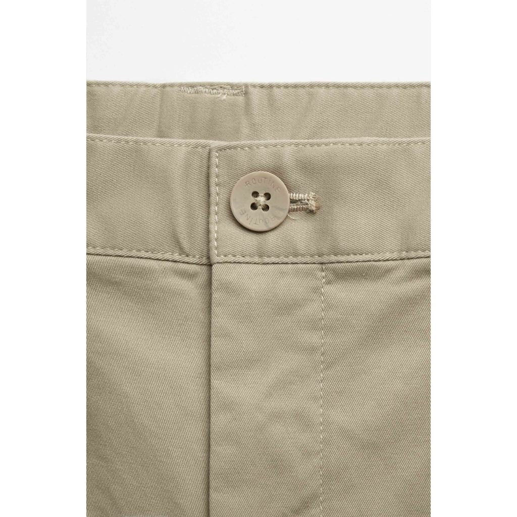 Quần Kaki Nam Lưng Thun Form Slim Crop - Routine 10F22PCA010