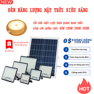 Đèn năng lượng mặt trời chống nước siêu sáng công suất cao chiếu sáng ngoài trời siêu sáng đèn tự động trong bóng tối