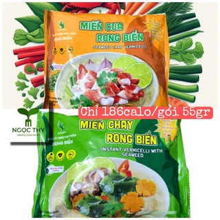 Miến cua miến chay Rong biển ăn liền có sẵn gói gia vị Seaweed 55gr