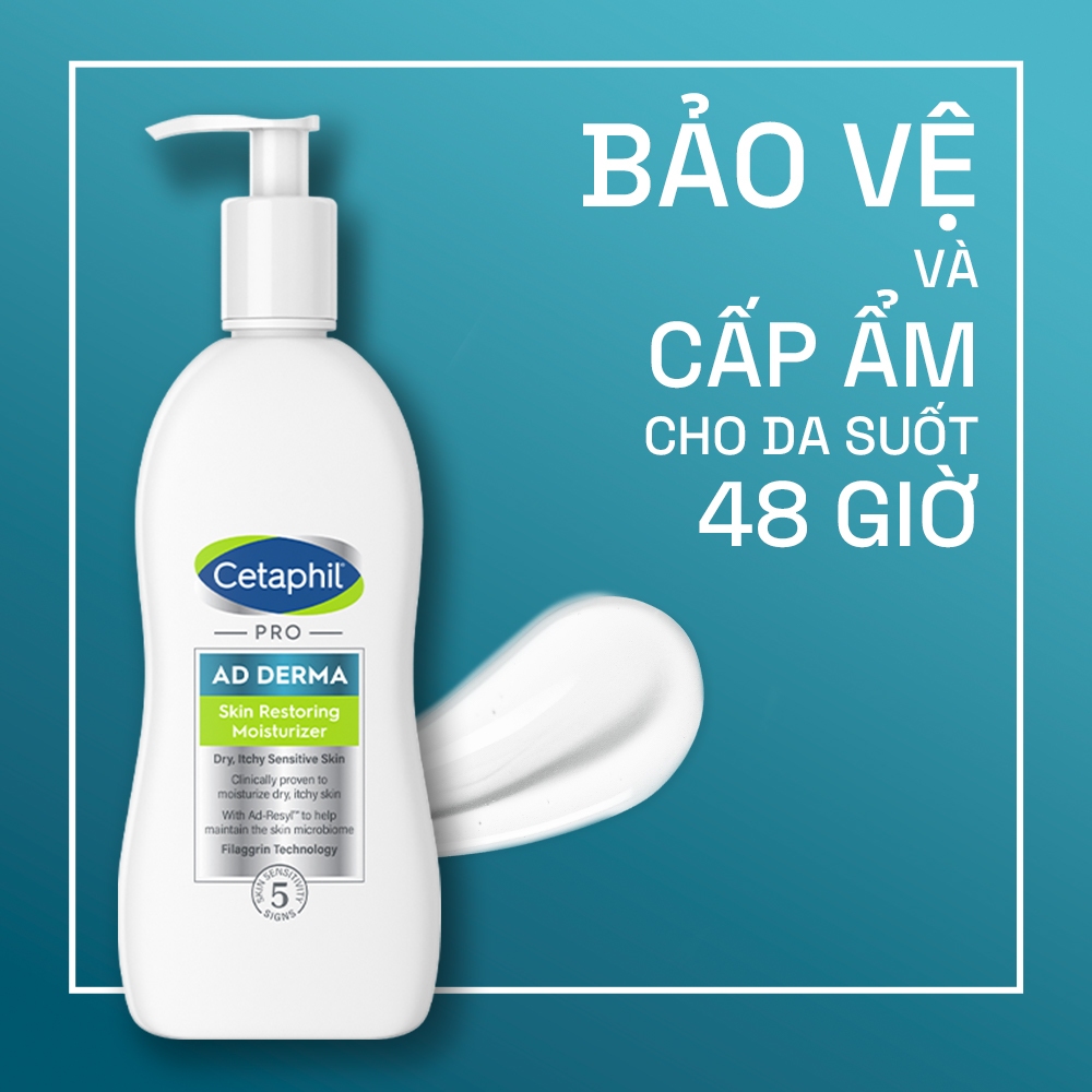 Kem dưỡng ẩm cho da cơ địa Cetaphil Pro AD Moisturizer 295ml