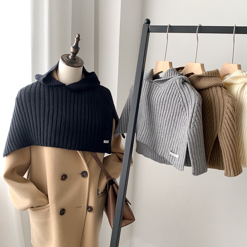 KHĂN TRÒNG ĐẦU CÓ NÓN CHẤT LEN MÓC TRƠN MÀU