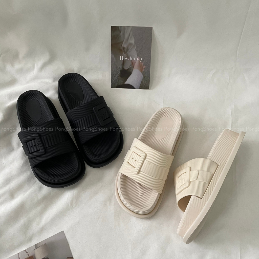 Dép nhựa quai ngang đi mưa PongShoes- Mẫu 1631