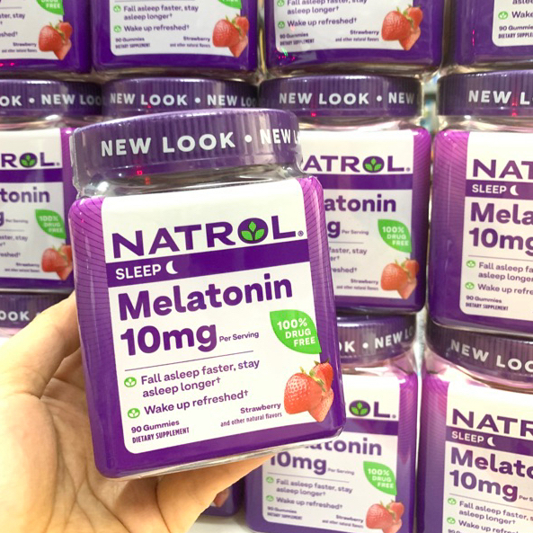 [Mẫu mới] Kẹo dẻo hỗ trợ ngủ ngon 10mg Natrol Melatonin Gummies