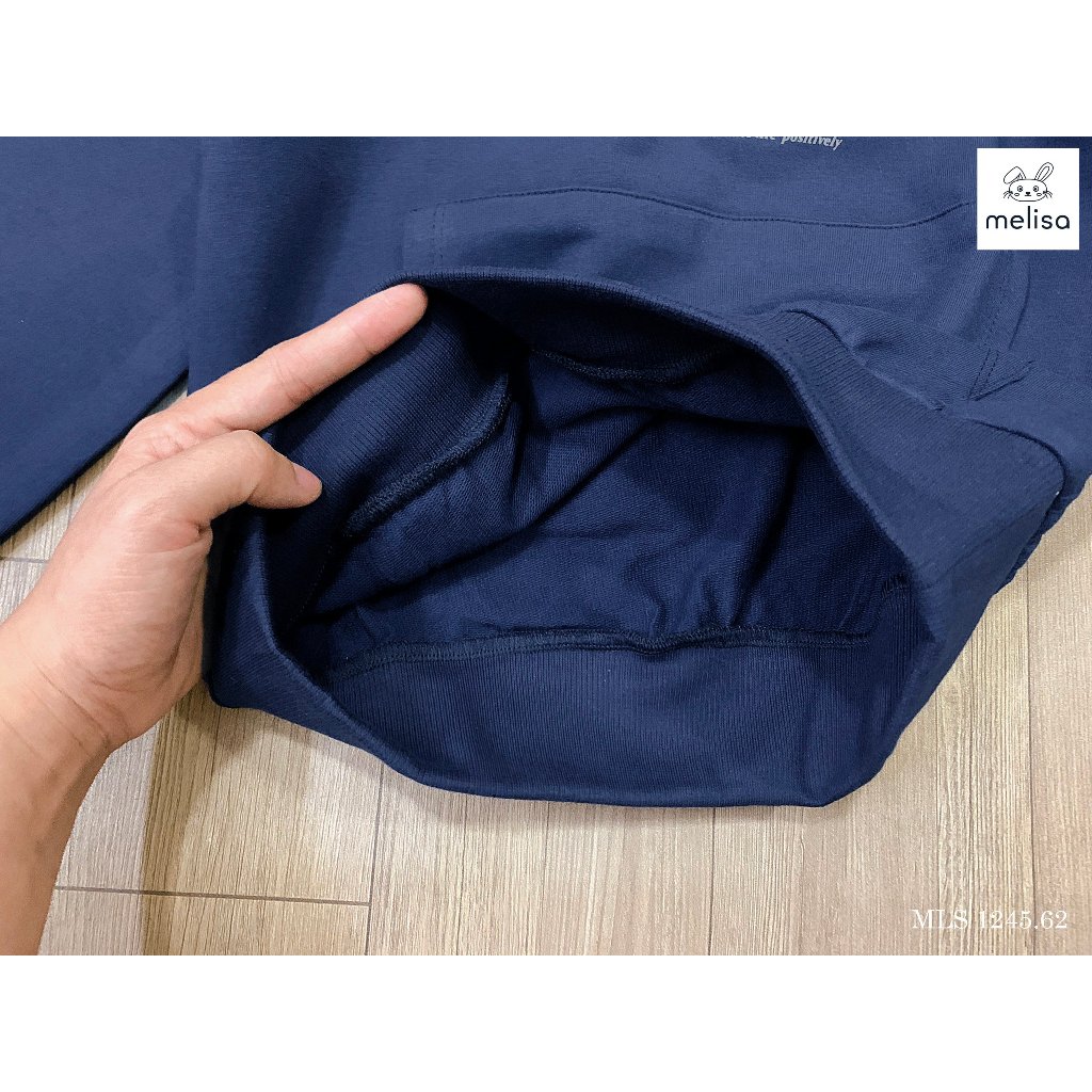 Bộ nỉ bé trai Melisa chữ PARTLY quần rêu