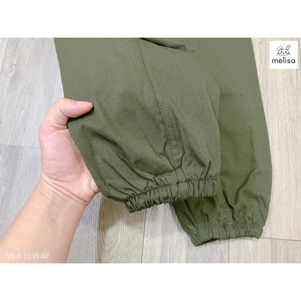 Bộ nỉ bé trai Melisa chữ PARTLY quần rêu