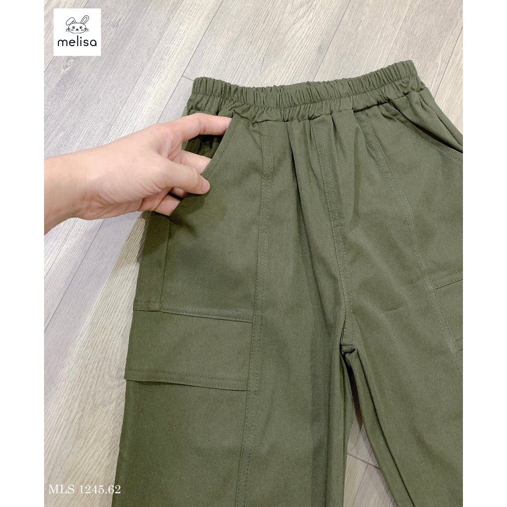 Bộ nỉ bé trai Melisa chữ PARTLY quần rêu