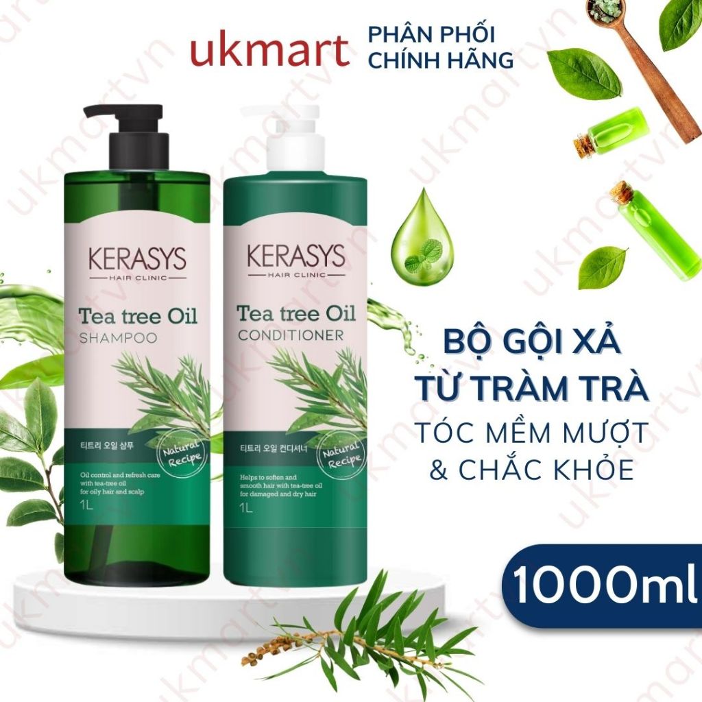 Dầu gội, xả Kerasys Hair Clinic giúp tóc suôn mượt, sạch gàu, không bết dính 1000ML