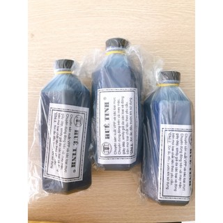 MỰC DẤU ĐÓNG LÊN VẢI HUÊ TINH ĐEN/BẠC CHAI LỤC GIÁC 500ML CHAI NHỰA MÀU BẠC