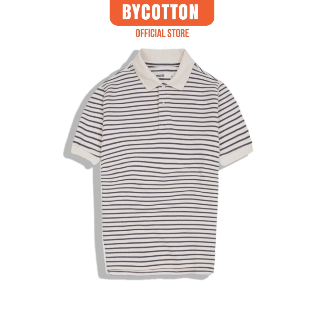 [Mã BYCO30P giảm ngay 30%] Áo Thun Nam Cao Cấp Polo Phối Sọc Nhỏ Multi Color Stripes BY COTTON