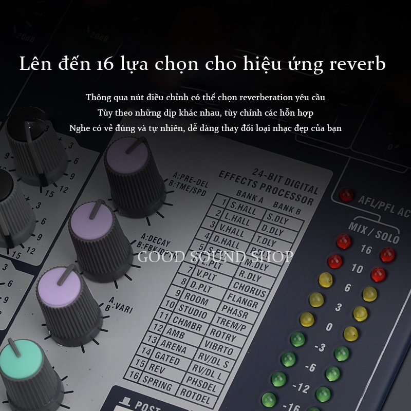 Bàn Mixer SoundcrafteEFX16, 16 kênh analog, Băng Tần EQ Lọc Âm Thanh