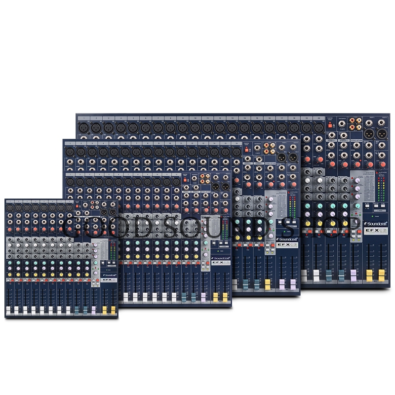Bàn Mixer SoundcrafteEFX 12, 12 kênh analog, Băng Tần EQ Lọc Âm Thanh
