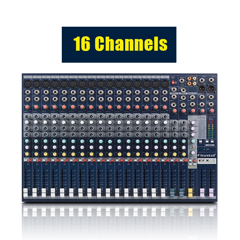 Bàn Mixer SoundcrafteEFX16, 16 kênh analog, Băng Tần EQ Lọc Âm Thanh