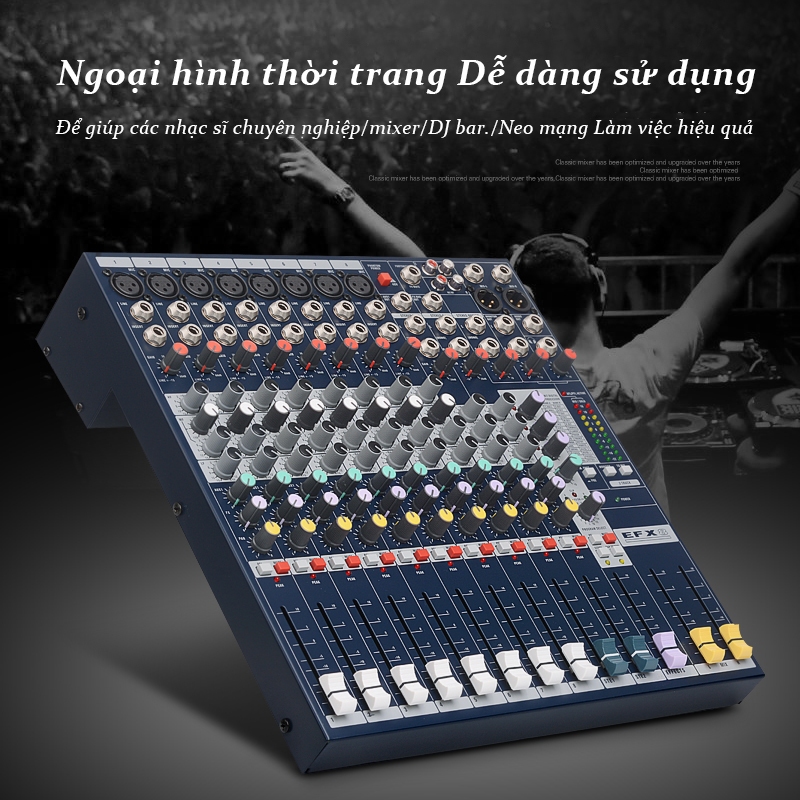 Bàn Mixer SoundcrafteEFX16, 16 kênh analog, Băng Tần EQ Lọc Âm Thanh
