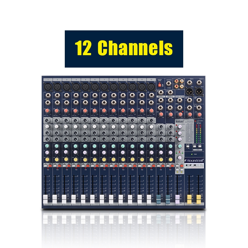 Bàn Mixer SoundcrafteEFX 12, 12 kênh analog, Băng Tần EQ Lọc Âm Thanh
