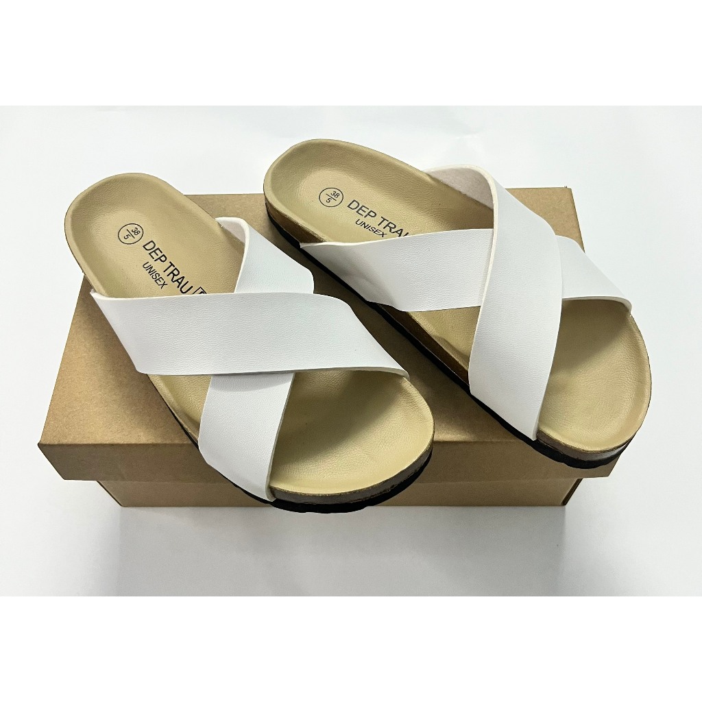 DÉP QUAI CHÉO DT0001 ĐẾ TRẤU NAM NỮ UNISEX - THÂN THIỆN MÔI TRƯỜNG