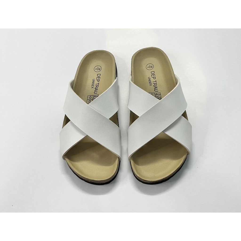 DÉP QUAI CHÉO DT0001 ĐẾ TRẤU NAM NỮ UNISEX - THÂN THIỆN MÔI TRƯỜNG