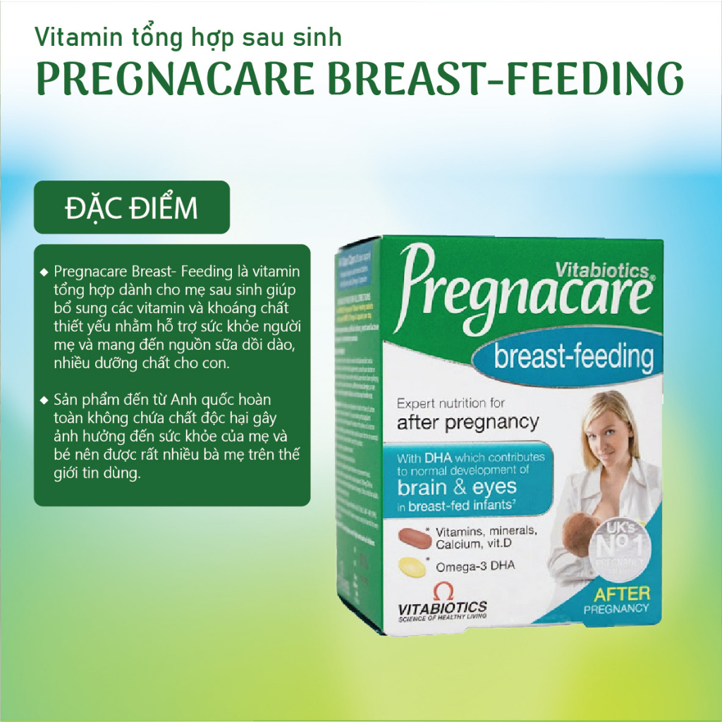 Vitamin tổng hợp Pregnacare Breast-feeding dành cho mẹ sau sinh 84 viên