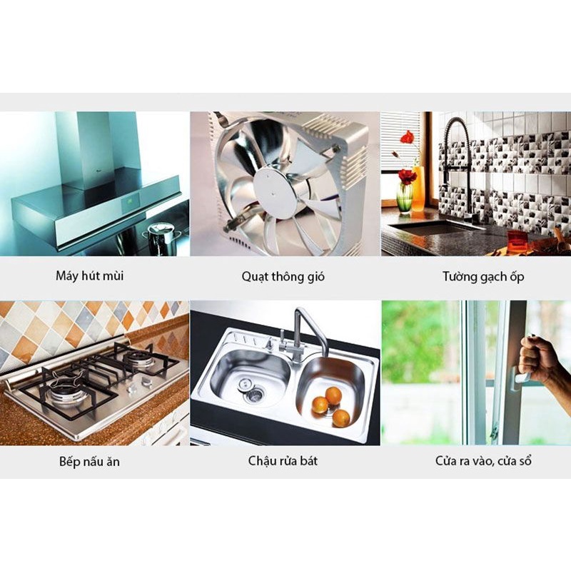 Chai xịt tẩy dầu mỡ, nhà bếp, bếp gas, vết bám bẩn hút mùi, bếp từ đánh bay siêu sạch 500ml QM.GD033