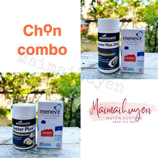 Combo tăng khả năng thụ thai, tăng cường sinh lý cho nam giới hàu 60v+menevit 30 viên