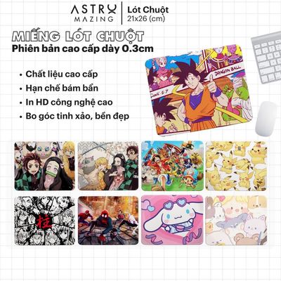 Bàn di chuột Astromazing size 26x21cm độ dày 0.3 bo viền cao cấp - Lót chuột máy tính size S 26 x 21 cm