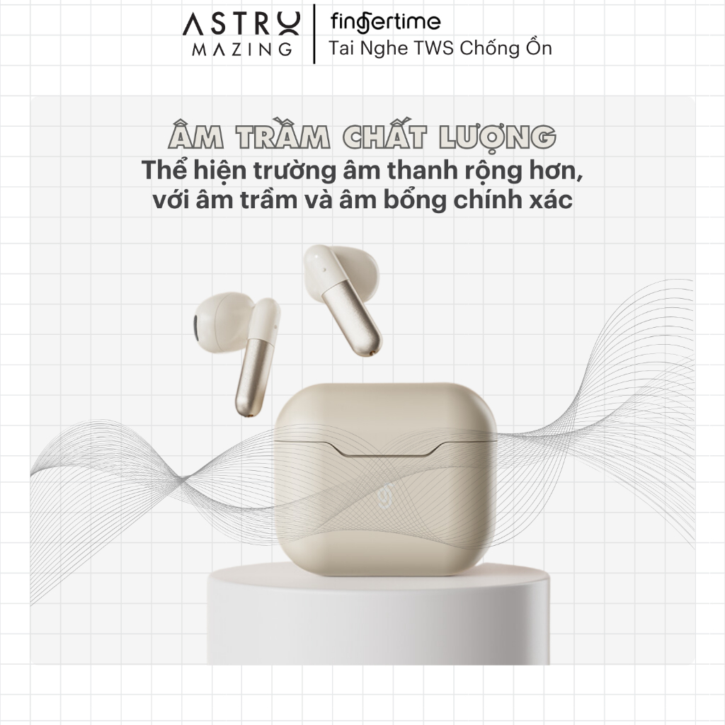 Tai nghe không dây TWS Fingertime T21 by AstroMazing - Tai nghe không dây true wireless cho mọi thiết bị