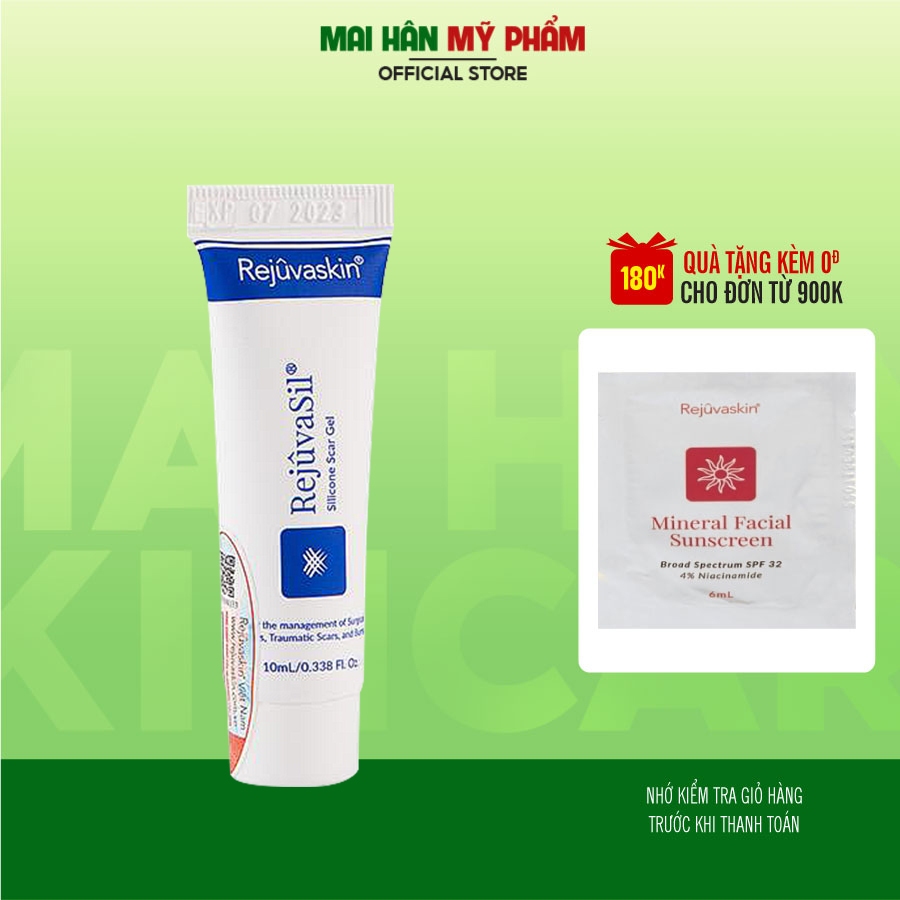 Gel ngăn ngừa sẹo và làm xẹp sẹo lồi, sẹo phì đại REJUVASKIN Rejuvasil 10ml - Mỹ Phẩm Mai Hân