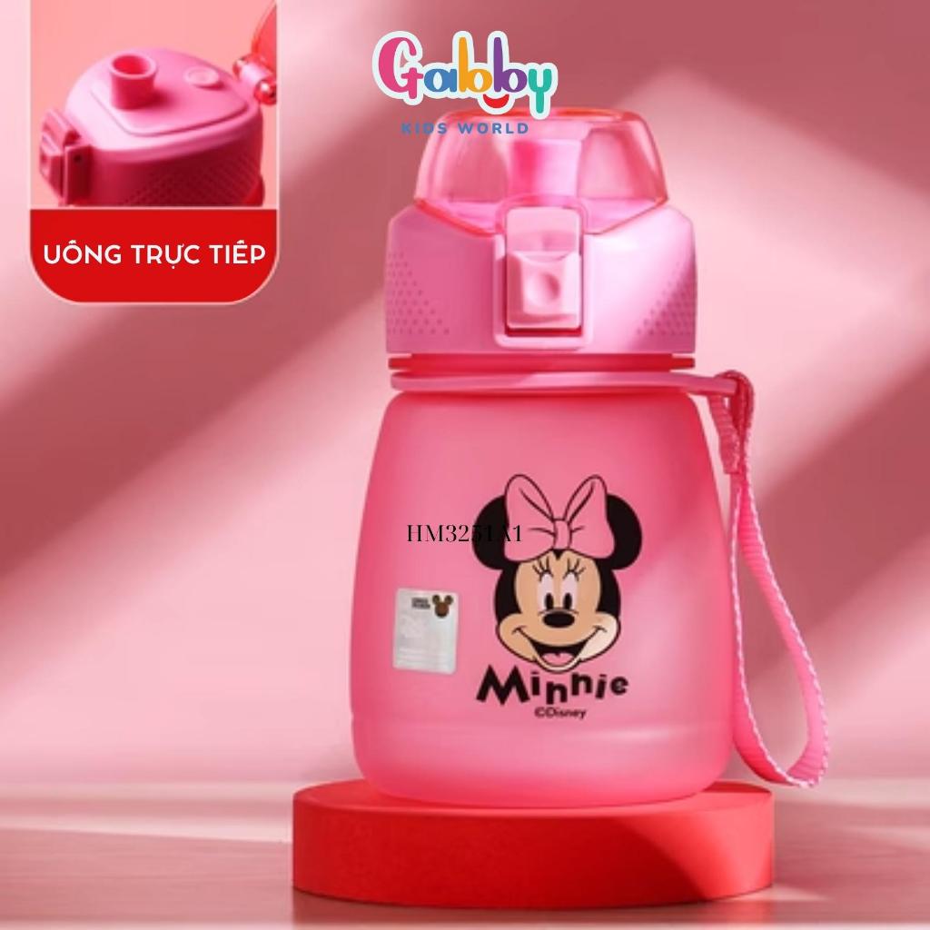 Bình Nước Uống Trực Tiếp Nhựa Tritan 390ml Nhỏ Gọn Đáng Yêu Cho Bé Trai, Bé Gái (Spiderman/ Captain/ Mickey/ Minnie)