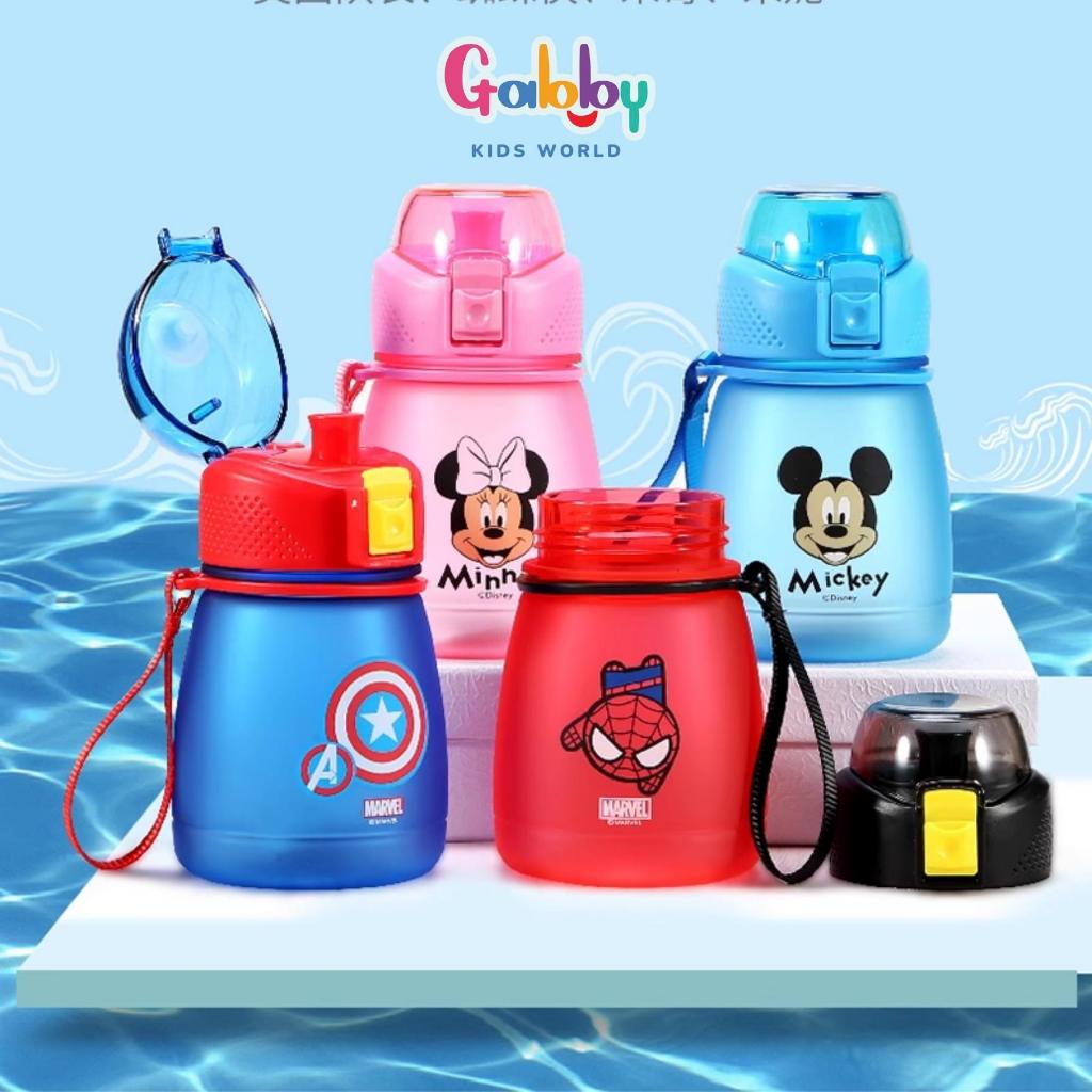 Bình Nước Uống Trực Tiếp Nhựa Tritan 390ml Nhỏ Gọn Đáng Yêu Cho Bé Trai, Bé Gái (Spiderman/ Captain/ Mickey/ Minnie)