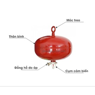 Bình cầu cứu hoả bột abc, cầu chữa cháy 6kg 8kg