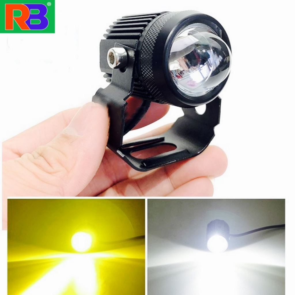 SIÊU SALE-  1 Cái  Đèn Trợ Sáng Bi Cầu Mini Cos Vàng pha Trắng 2 chế độ sáng /TẶNG CÔNG TẮC