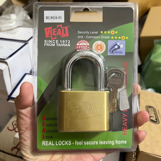 Khóa real rl 8034 - 01 thân đồng 3 chìa vuông - msoft
