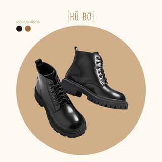 Original boots 6 lỗ xỏ đế cao - Boots da bò nữ (genuine leather)