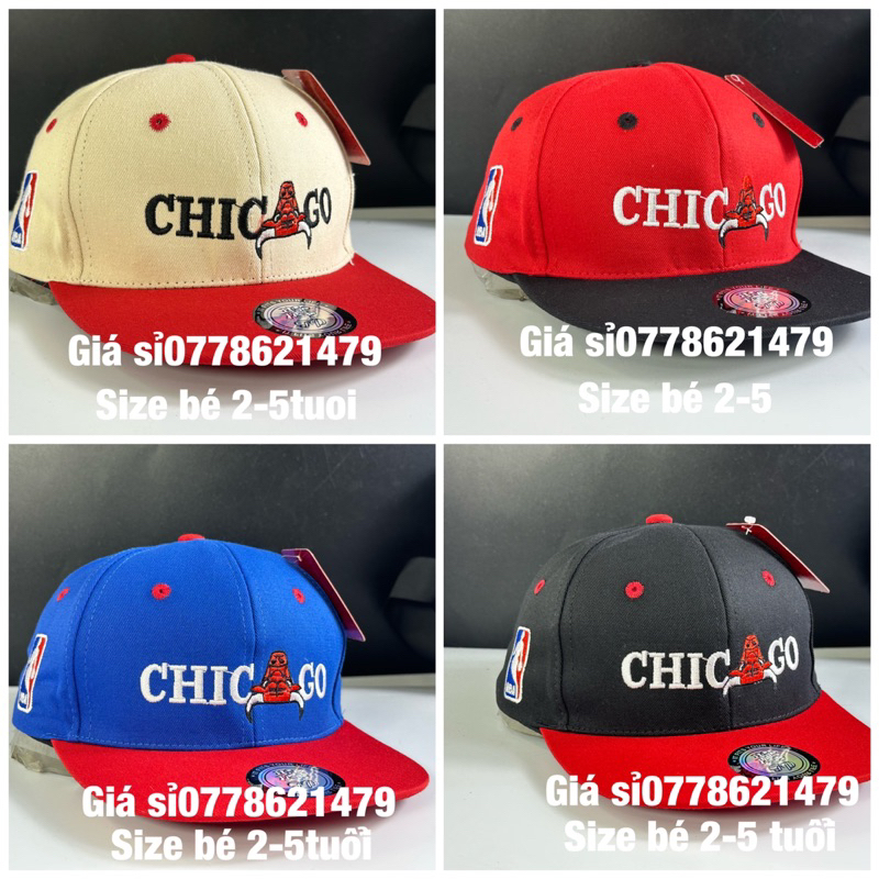 nón kết bằng hiphop trẻ em 2 tuổi đến 5 tuổi ( mũ SnapBack dành cho bé trai ) (có điều chỉnh size)
