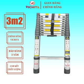 Thang nhôm rút đơn 3.2m vichita - thang rút thích hợp dùng cho gia đình
