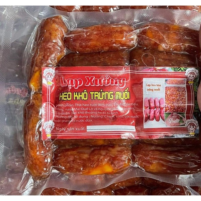 LẠP XƯỞNG HEO KHÔ TRỨNG MUỐI - 500gr/túi